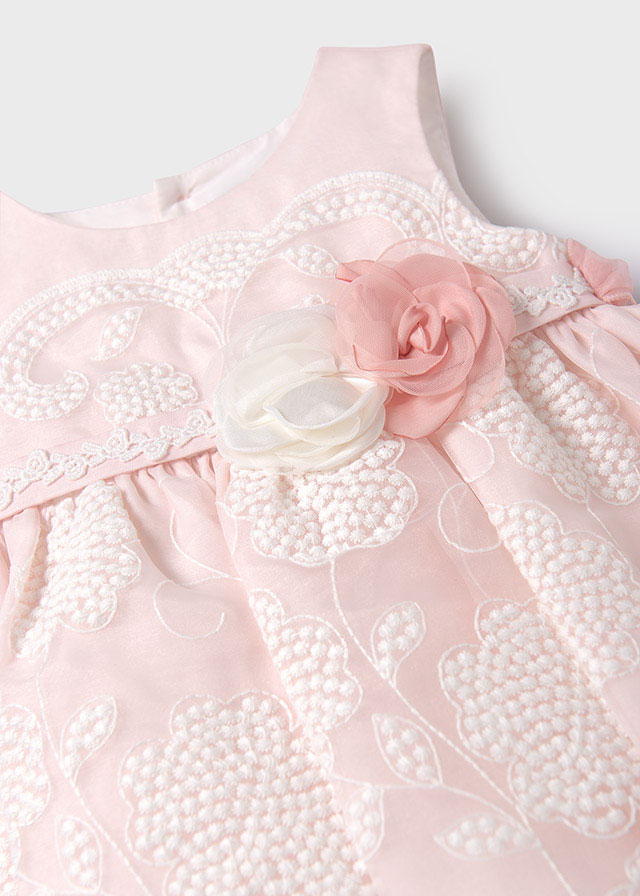Embroidered organza dress (SS24) 5010 pink