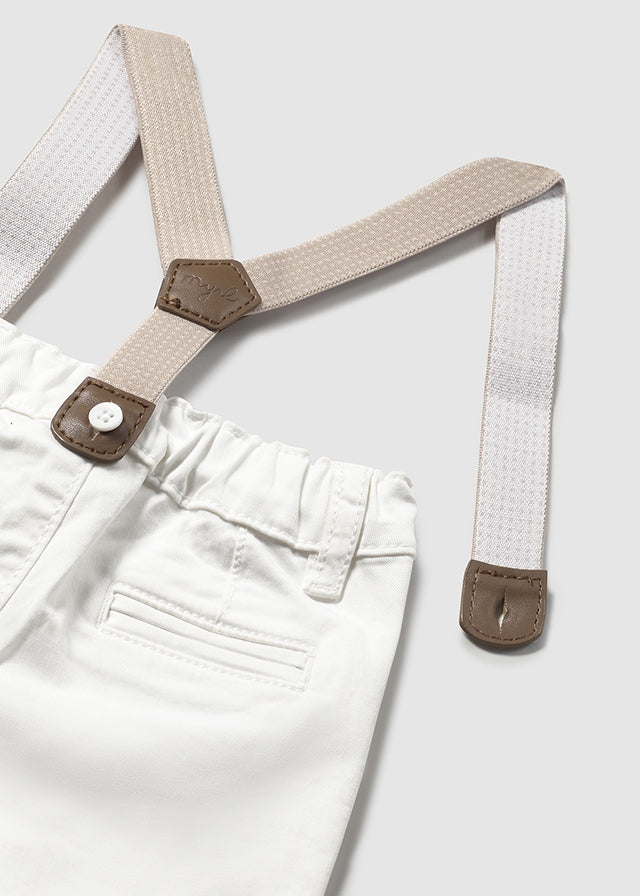 Long sleeve shirt with bow tie set (SS24) 1196 ivory 2pcs