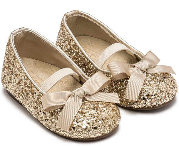 Babywalker French Clogs with Organza Bow and Rhinestones BW4828 Ecru Pink