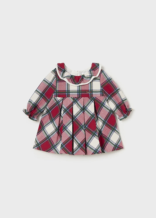Φόρεμα μακρυμάνικο καρό (AW25) 2808 κόκκινο