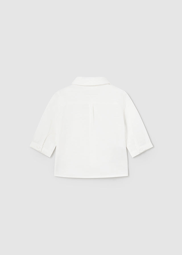 Set Langarmshirt mit Fliege (SS24) 1196 elfenbein 2tlg