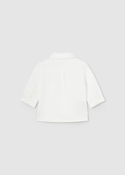 Set Langarmshirt mit Fliege (SS24) 1196 elfenbein 2tlg