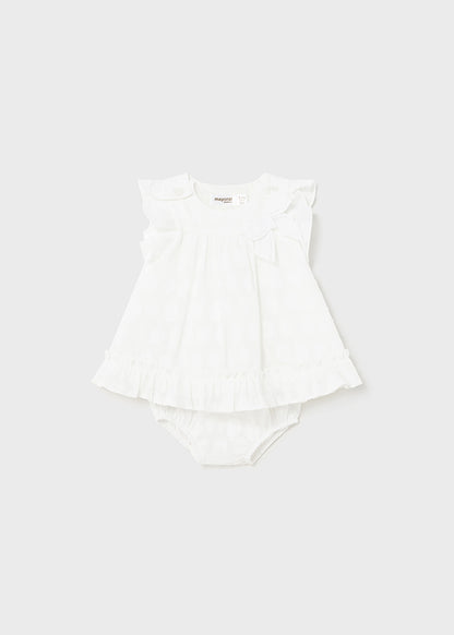 Jacquard polka dot dress set (SS24) 1820 white 2pcs