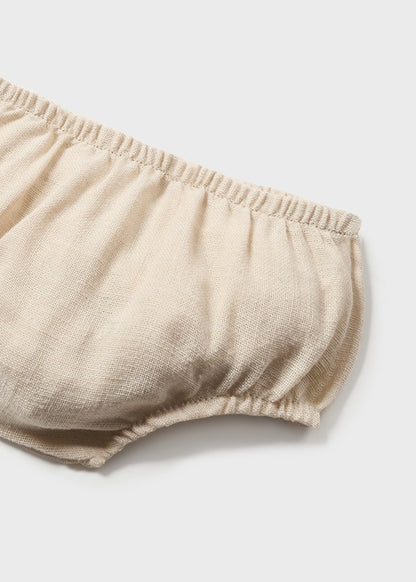 Tüllkleid bestickt Set (SS24) 1826 beige 2tlg
