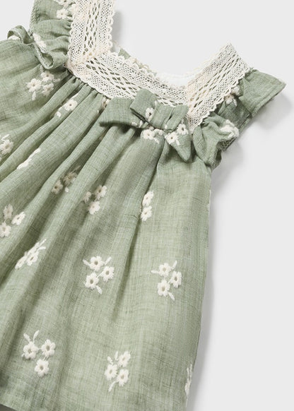 Dress embroidered set (SS24) 1827 green 2pcs