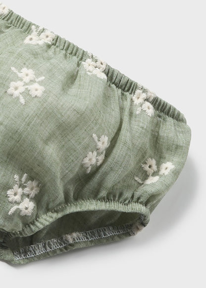 Dress embroidered set (SS24) 1827 green 2pcs