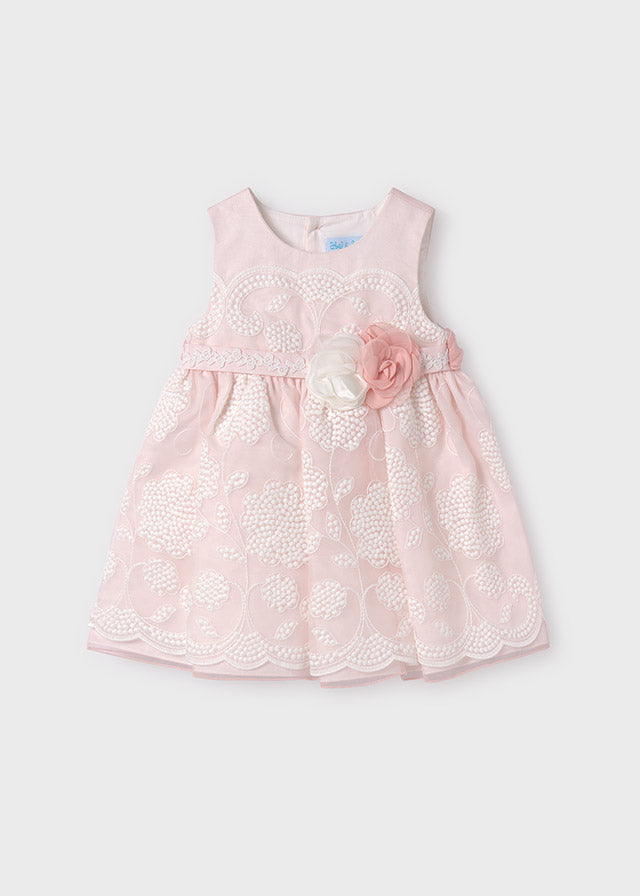 Embroidered organza dress (SS24) 5010 pink