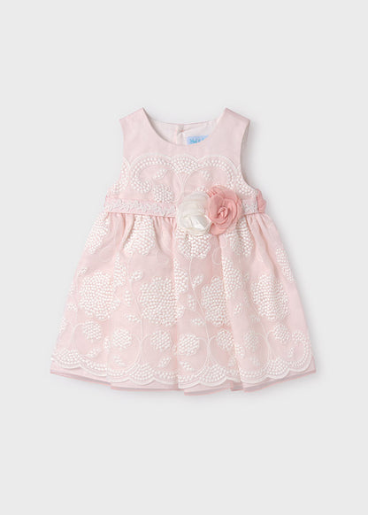 Embroidered organza dress (SS24) 5010 pink