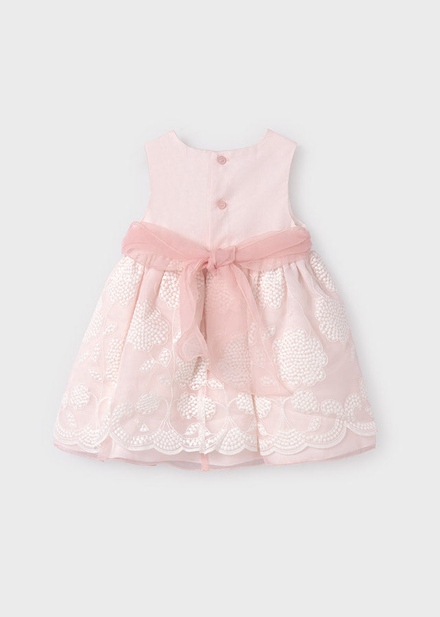 Embroidered organza dress (SS24) 5010 pink