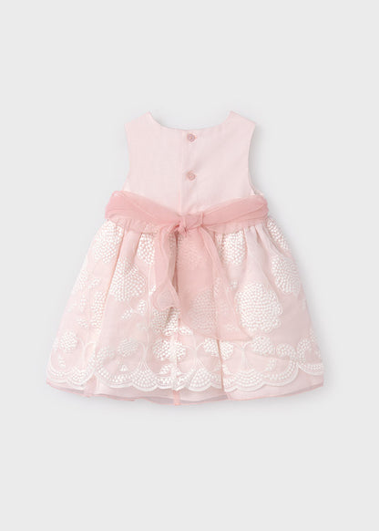 Embroidered organza dress (SS24) 5010 pink