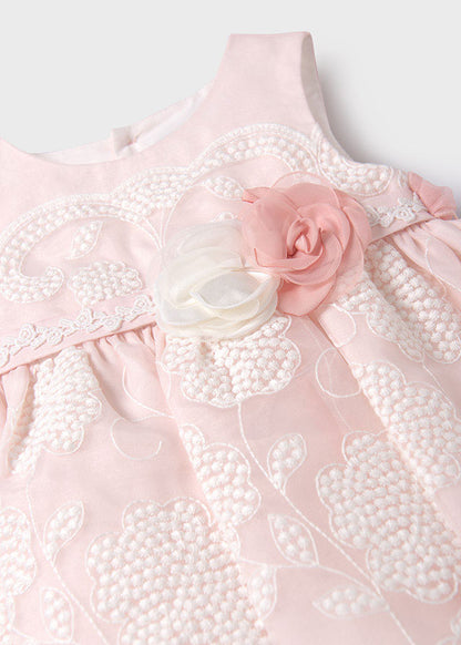 Embroidered organza dress (SS24) 5010 pink