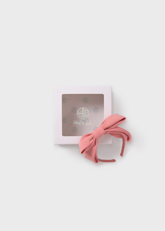 Crepe hairpiece with bow 5420 salmon
