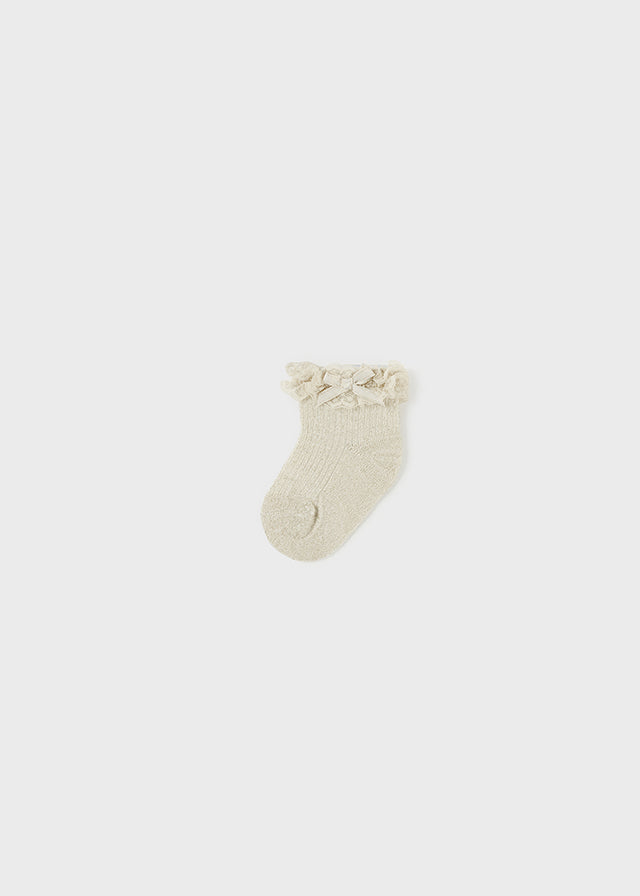 Lace up stockings (SS24) 9713 Champagne