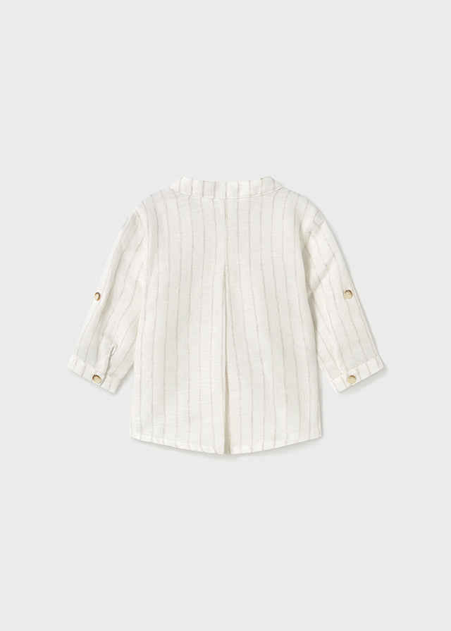 Long sleeve shirt with bow tie set (SS24) 1196 ivory 2pcs