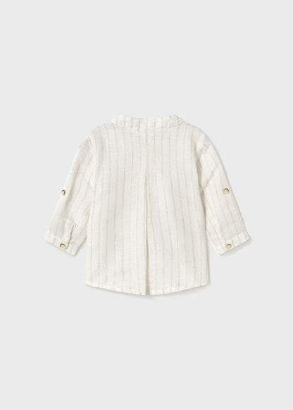 Long sleeve shirt with bow tie set (SS24) 1196 ivory 2pcs