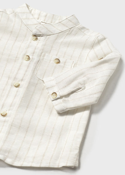 Long sleeve shirt with bow tie set (SS24) 1196 ivory 2pcs