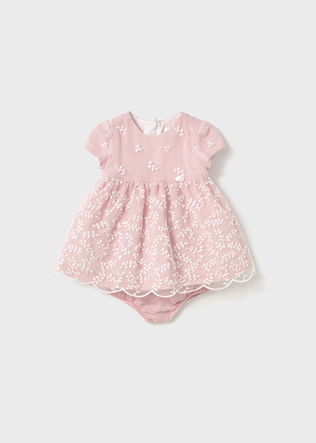 Jacquard polka dot dress set (SS24) 1820 white 2pcs
