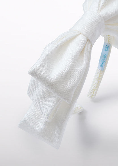 Hair clip flowers tulle embroidery 5415 white
