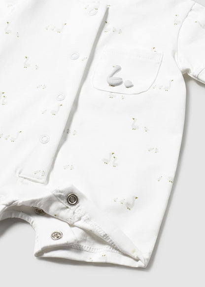 Jacquard-Tupfenkleid-Set (SS24) 1820 weiß 2tlg