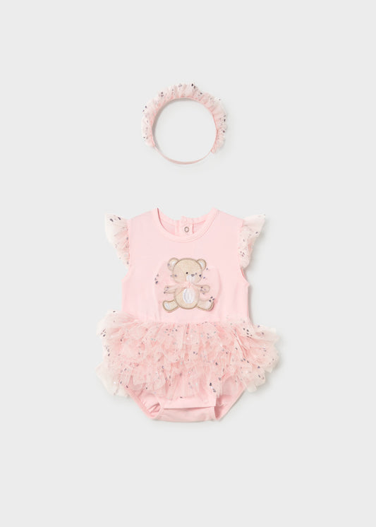 Κορμάκι tutu (SS26) 1729 ροζ 2τμχ