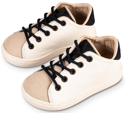 Babywalker Tricolor Lace-up Sneaker BW4235 White Beige Blue