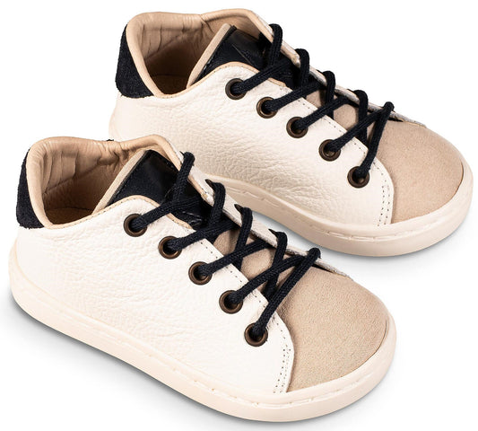 Babywalker Tricolor Lace-up Sneaker BW4235 White Beige Blue