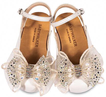 Babywalker French Slipper with Decorated Heel of Flowers BW4503