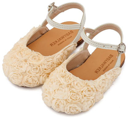 Babywalker Γαλλικό Σαμπό με Chiffon Λουλούδια BW4884 Εκρού