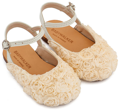 Babywalker Γαλλικό Σαμπό με Chiffon Λουλούδια BW4884 Εκρού