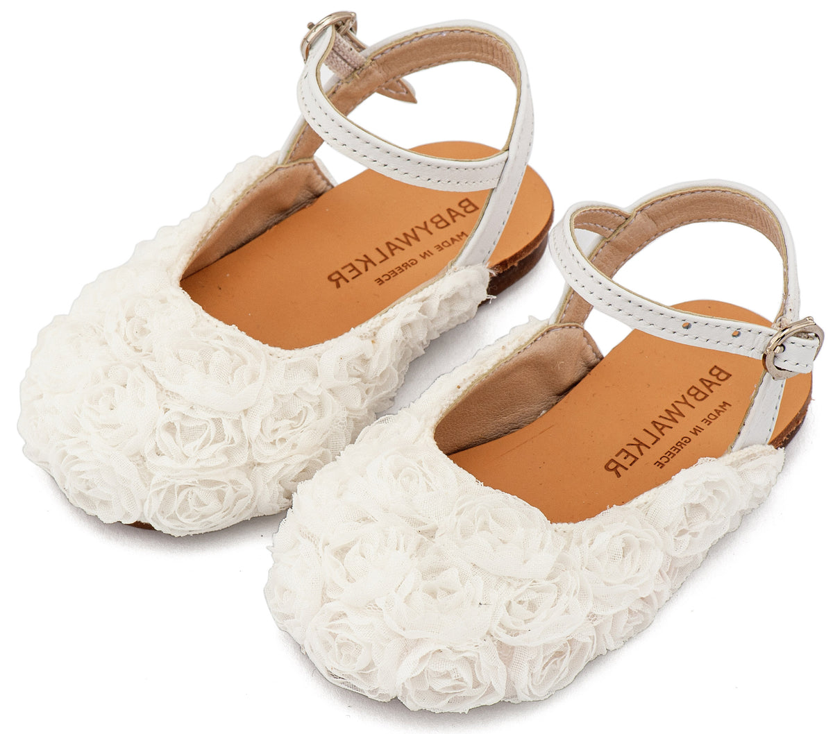 Babywalker French Slipper with Decorated Heel of Flowers BW4503