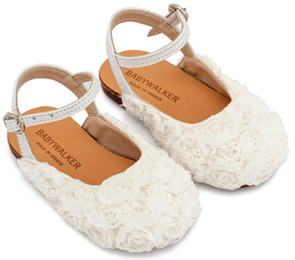 Babywalker French Slipper with Decorated Heel of Flowers BW4503