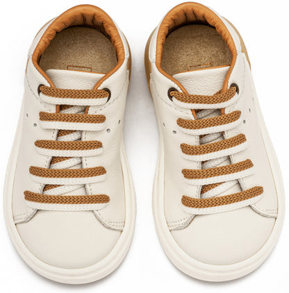 Babywalker Δετό Sneaker με Δίχρωμο Κορδόνι EXC5294 Λευκό Μπεζ