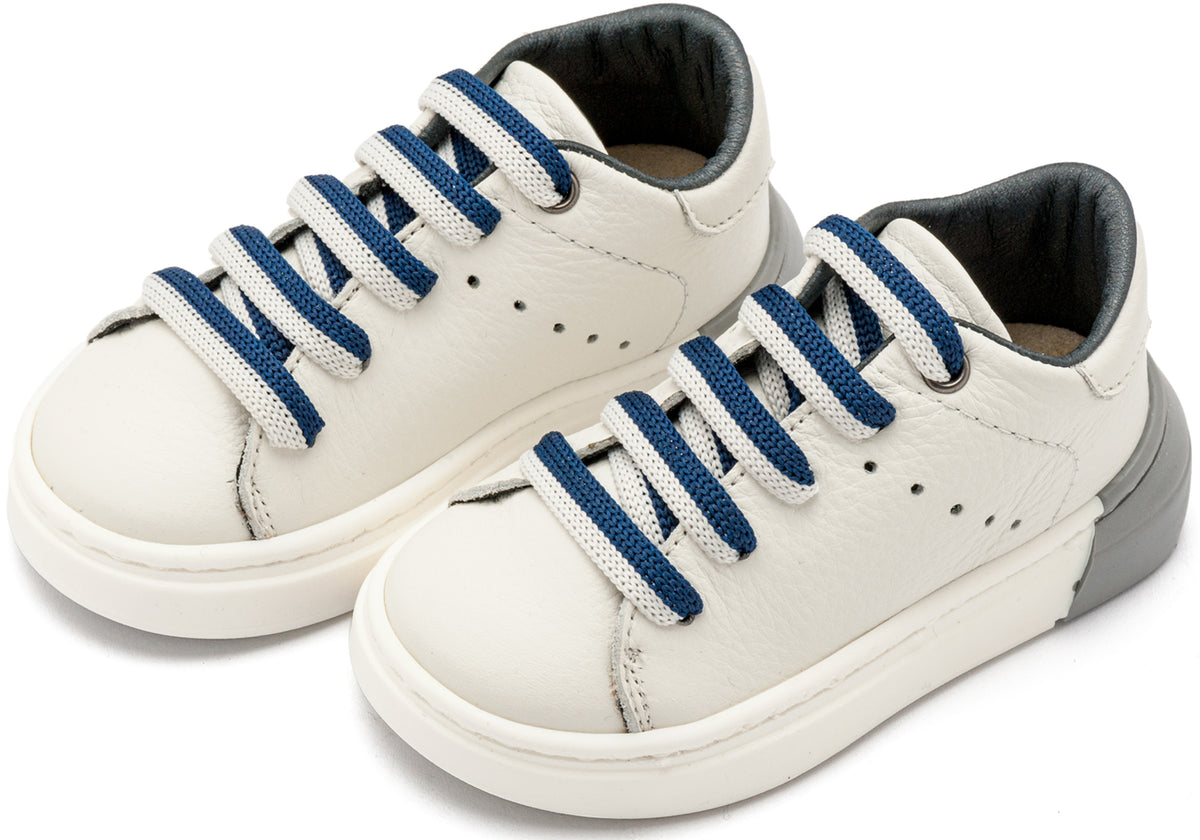 Babywalker Δετό Sneaker με Δίχρωμο Κορδόνι EXC5294 Λευκό Μπλε