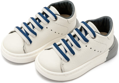 Babywalker Δετό Sneaker με Δίχρωμο Κορδόνι EXC5294 Λευκό Μπλε