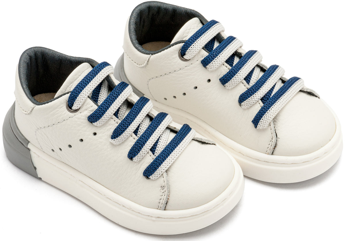 Babywalker Δετό Sneaker με Δίχρωμο Κορδόνι EXC5294 Λευκό Μπλε