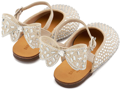 Babywalker Leather Clogs with Handmade Flower EXC5772