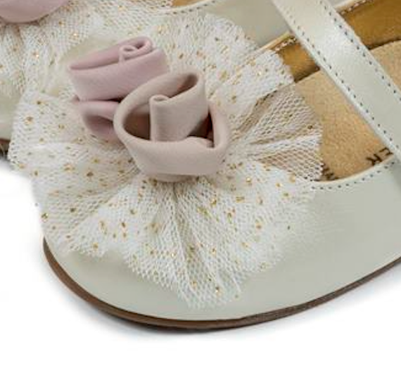 Babywalker Einzelschuh BW4726 Ecru Rosa