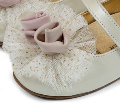 Babywalker Einzelschuh BW4726 Ecru Rosa