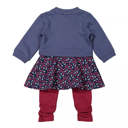Dress and pants set F40305-31 blue 2pcs