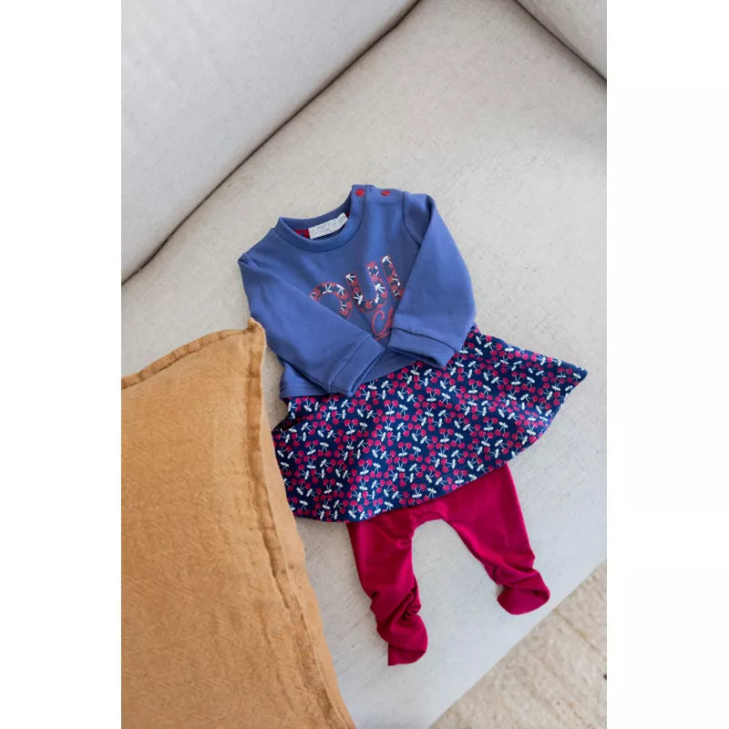 Dress and pants set F40305-31 blue 2pcs