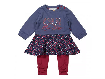 Dress and pants set F40305-31 blue 2pcs