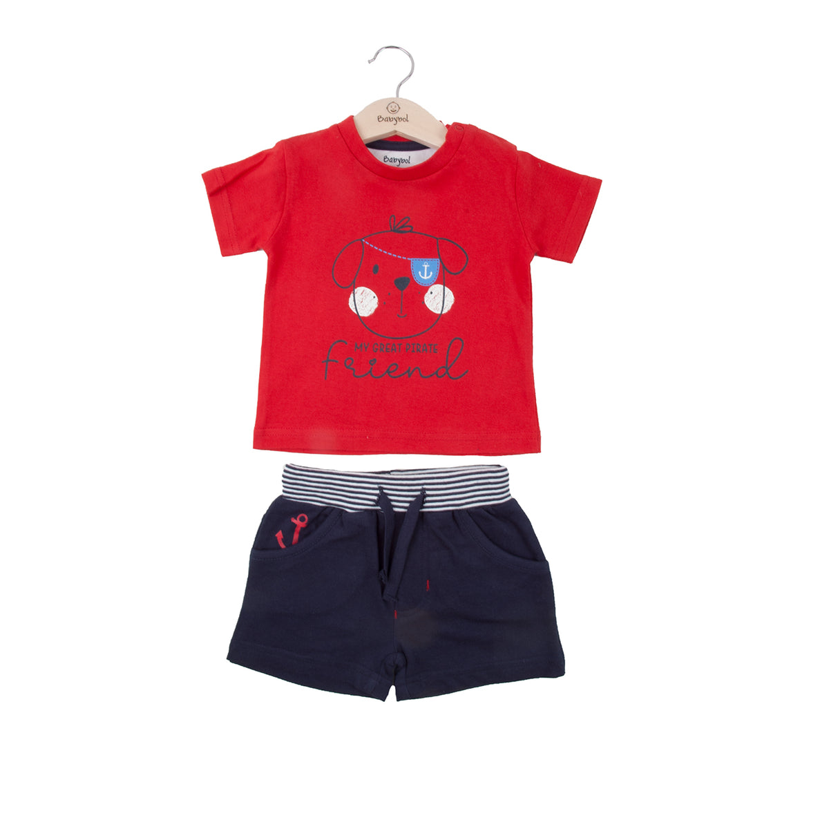 T-shirt and pants set 132200 blue red 2pcs
