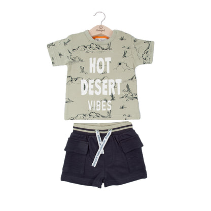 T-shirt and pants set 132240 khaki 2pcs