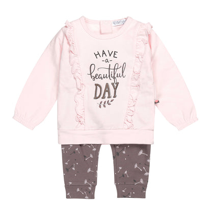 Set of pants - t-shirt pink 2pcs U44306-31